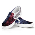 Grunge Texas Flag Print White Slip On Sneakers
