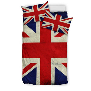 Grunge Union Jack British Flag Print Duvet Cover Bedding Set GearFrost