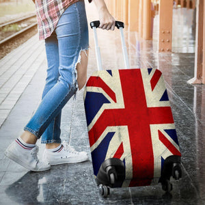 Grunge Union Jack British Flag Print Luggage Cover GearFrost