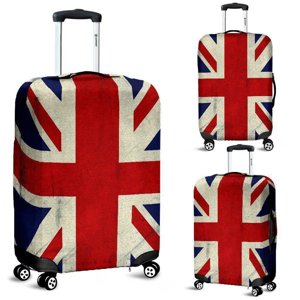 Grunge Union Jack British Flag Print Luggage Cover GearFrost