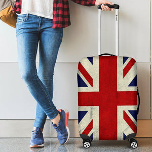 Grunge Union Jack British Flag Print Luggage Cover GearFrost