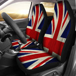 Grunge Union Jack British Flag Print Universal Fit Car Seat Covers GearFrost