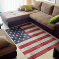 Grunge USA Flag Print Floor Mat