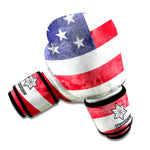 Grunge USA Flag Print Boxing Gloves