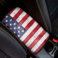 Grunge USA Flag Print Car Center Console Cover