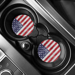 Grunge USA Flag Print Car Coasters