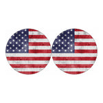 Grunge USA Flag Print Car Coasters