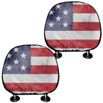 Grunge USA Flag Print Car Headrest Covers