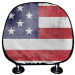 Grunge USA Flag Print Car Headrest Covers