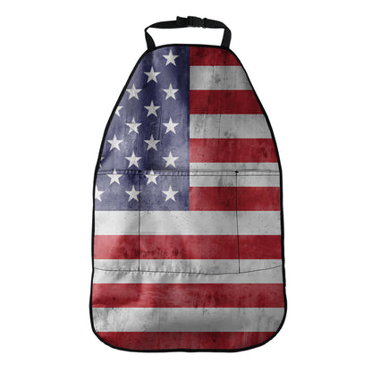 Grunge USA Flag Print Car Seat Organizers