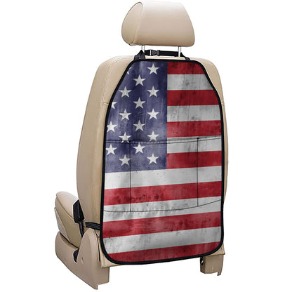 Grunge USA Flag Print Car Seat Organizers
