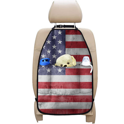 Grunge USA Flag Print Car Seat Organizers