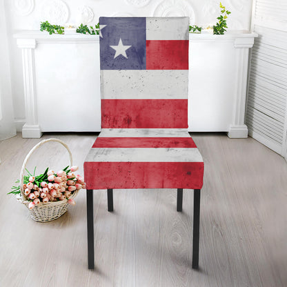Grunge USA Flag Print Dining Chair Slipcover
