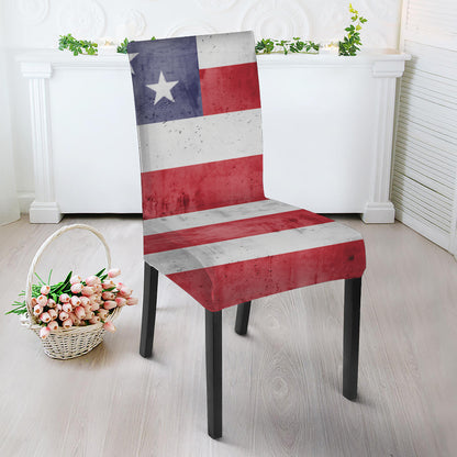 Grunge USA Flag Print Dining Chair Slipcover