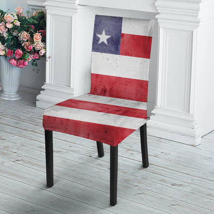 Grunge USA Flag Print Dining Chair Slipcover