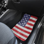 Grunge USA Flag Print Front and Back Car Floor Mats
