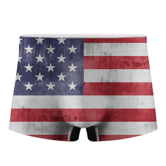 Grunge USA Flag Print Men's Boxer Briefs