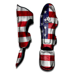 Grunge USA Flag Print Muay Thai Shin Guard