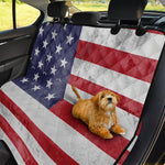 Grunge USA Flag Print Pet Car Back Seat Cover