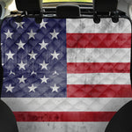Grunge USA Flag Print Pet Car Back Seat Cover