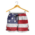 Grunge USA Flag Print Women's Shorts