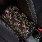 Guns And Flowers Pattern Print Car Center Console Cover