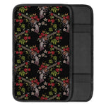 Guns And Flowers Pattern Print Car Center Console Cover