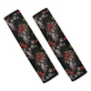 Guns And Flowers Pattern Print Car Seat Belt Covers