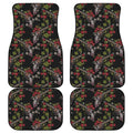 Guns And Flowers Pattern Print Front and Back Car Floor Mats