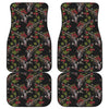 Guns And Flowers Pattern Print Front and Back Car Floor Mats