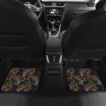 Guns And Flowers Pattern Print Front and Back Car Floor Mats