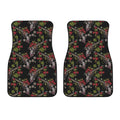 Guns And Flowers Pattern Print Front Car Floor Mats
