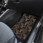 Guns And Flowers Pattern Print Front Car Floor Mats