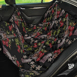 Guns And Flowers Pattern Print Pet Car Back Seat Cover