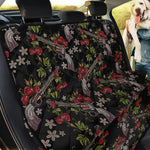 Guns And Flowers Pattern Print Pet Car Back Seat Cover