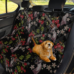 Guns And Flowers Pattern Print Pet Car Back Seat Cover