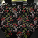 Guns And Flowers Pattern Print Pet Car Back Seat Cover