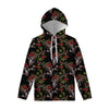 Guns And Flowers Pattern Print Pullover Hoodie