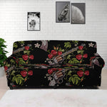 Guns And Flowers Pattern Print Sofa Cover