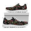 Guns And Flowers Pattern Print White Sneakers