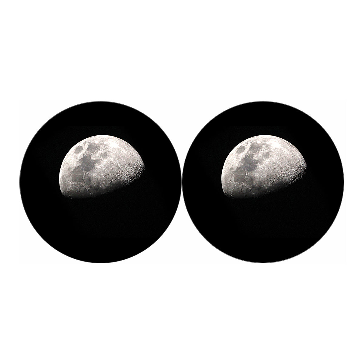 Half Moon Print Car Coasters