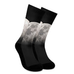 Half Moon Print Crew Socks