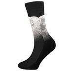 Half Moon Print Crew Socks