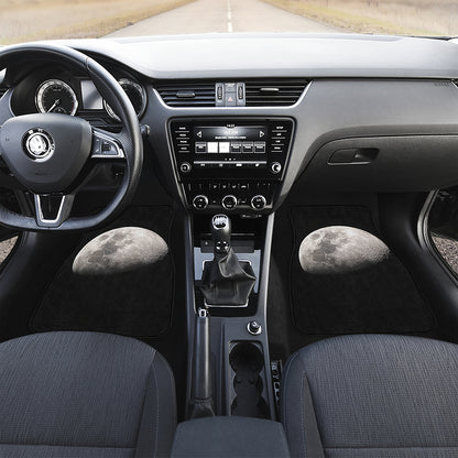 Half Moon Print Front and Back Car Floor Mats