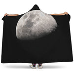 Half Moon Print Hooded Blanket