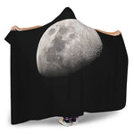 Half Moon Print Hooded Blanket