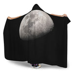 Half Moon Print Hooded Blanket