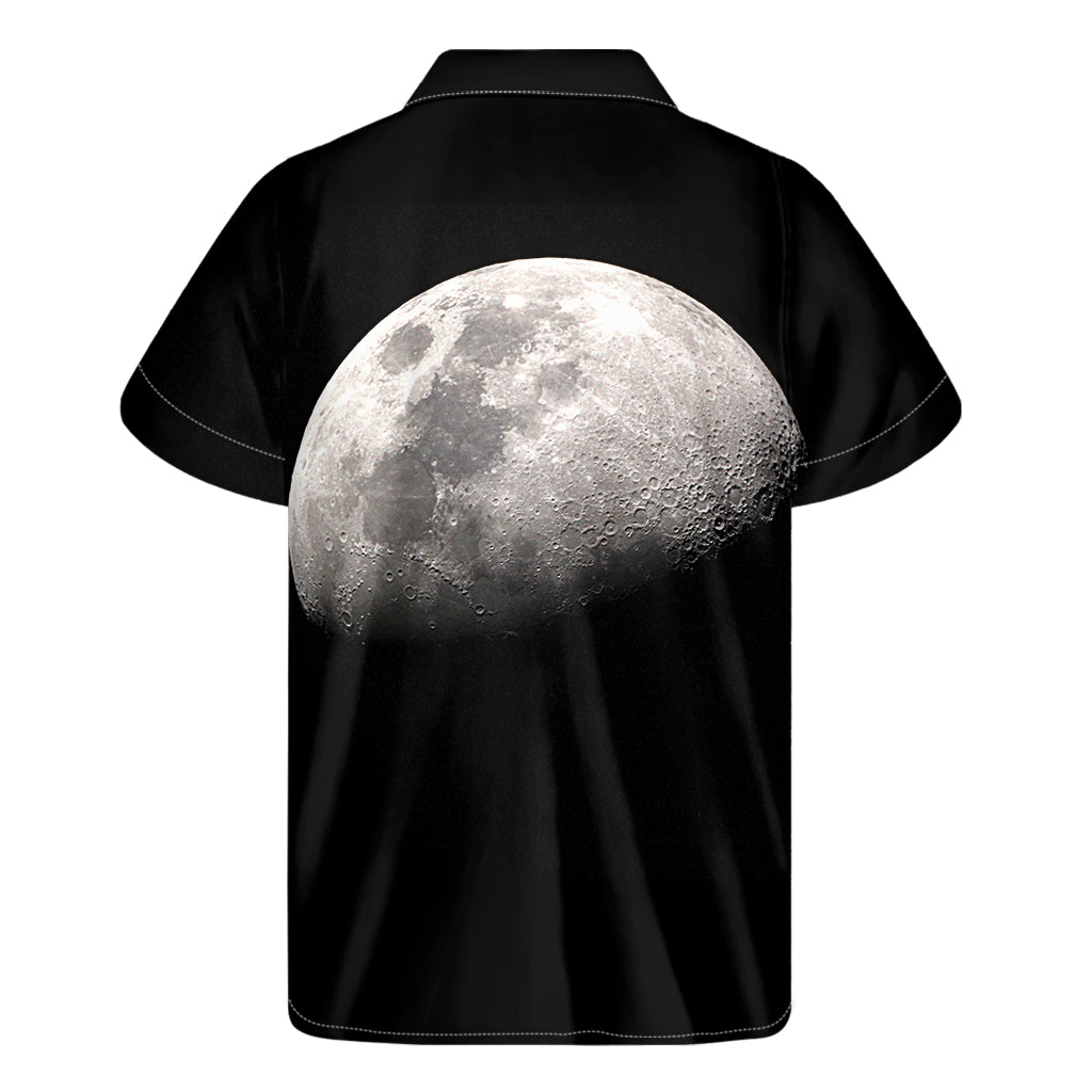 Half Moon Print Men's Short Sleeve Shirt