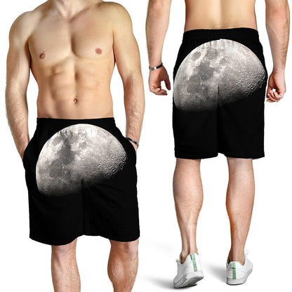 Half Moon Print Men's Shorts