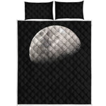 Half Moon Print Quilt Bed Set